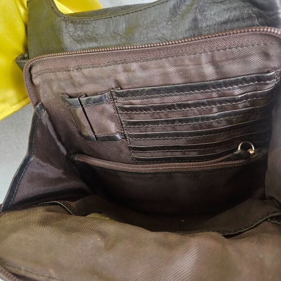 Osgoode Marley RFID Leather Travel Crossbody Organizer Bag Dark Brown Purse - Picture 4 of 12